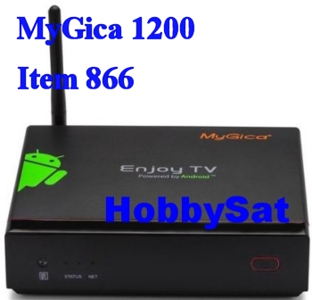 Front and Top of Android Media TV Box - MyGica ATV1200 Dual Core